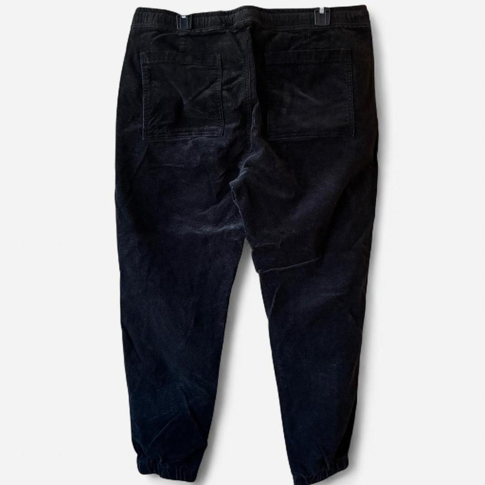 Y2K Men's Forever 21 Black Corduroy Joggers Sz XL - Picture 2 of 6